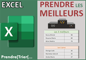 Prélever les trois meilleurs résultats, formule Excel