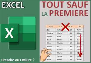 Prélever toutes les lignes d un tableau sans les entêtes
