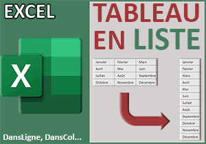 Présentation des fonctions Excel DansLigne et DansCol