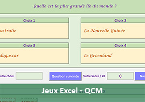 QCM interactif Excel sans code VBA