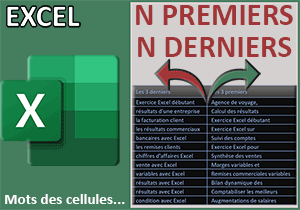 Quelques mots avant ou après avec Excel