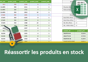 Réassortir les produits en stock avec Excel