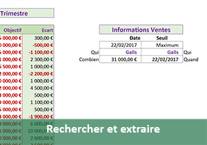 Rechercher dans des tableaux Excel