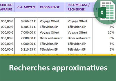 Recherches et extractions approximatives avec Excel