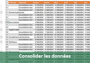 Regrouper et consolider des données Excel