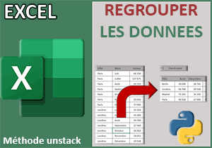 Regrouper les données dissociées par formule Python dans Excel
