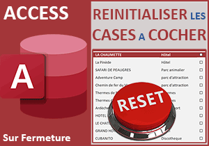 Réinitialiser les cases à cocher sur un formulaire