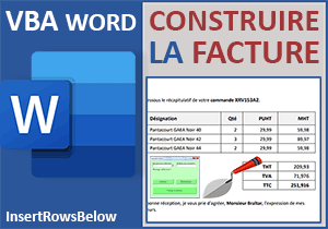 Remplir la facture avec un formulaire VBA Word