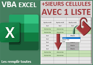 Remplir plusieurs cellules avec une seule liste déroulante