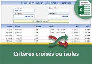 Remplir un tableau selon des critères croisés ou isolés