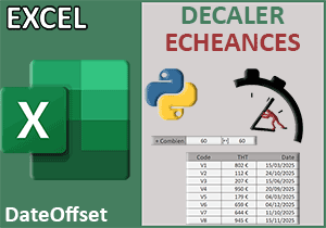 Repousser les dates d échéances par formule Python dans Excel