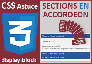 Sections en accordéon avec les styles CSS