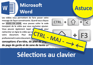 Sélections précises au clavier avec Word