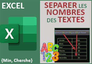 Séparer les nombres des textes par formule Excel