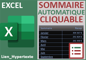 Sommaire automatique sans code VBA Excel