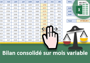 Somme des ventes Excel sur un mois variable