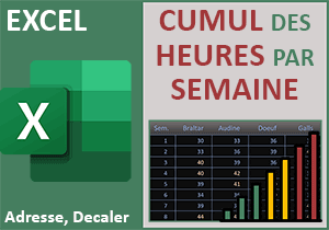 Sommer les heures travaillées par semaine avec Excel