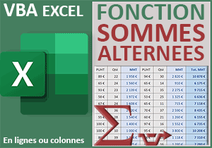 Sommes alternées avec une fonction VBA Excel