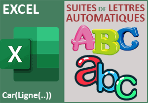 Suites automatiques des lettres de l alphabet avec Excel