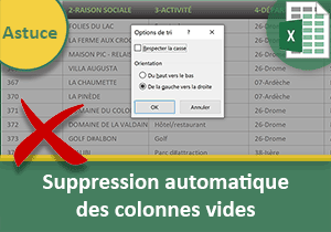 Supprimer facilement les lignes et colonnes vides