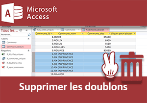 Supprimer les doublons de table Access