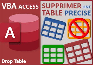 Supprimer une table précise en VBA Access