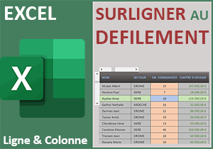 Surligner les lignes et colonnes au défilement