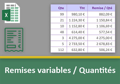 Taux de remises variables selon la quantité achetée