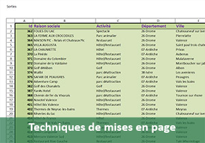 Techniques de mise en page de tableaux Excel