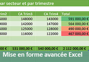 Techniques de mises en forme avancées avec Excel