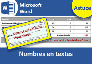 Traduire automatiquement les chiffres en lettres avec Word