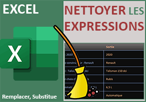 Transformer des chaînes de textes avec Excel