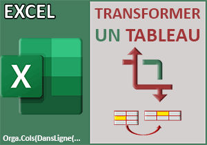 Transformer un tableau de deux colonnes en quatre colonnes