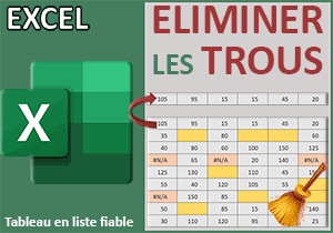 Transformer un tableau troué en liste à plat sans vides
