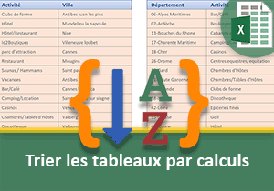 Trier les données de tableaux par formule Excel