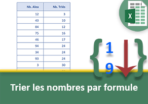 Trier les nombres sans vides par formule matricielle