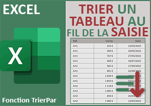 Trier un tableau automatiquement après la saisie