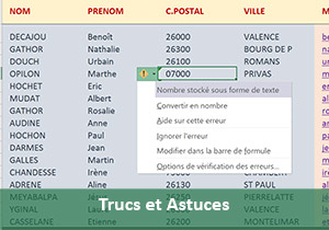 Trucs et astuces pour le tableur Excel