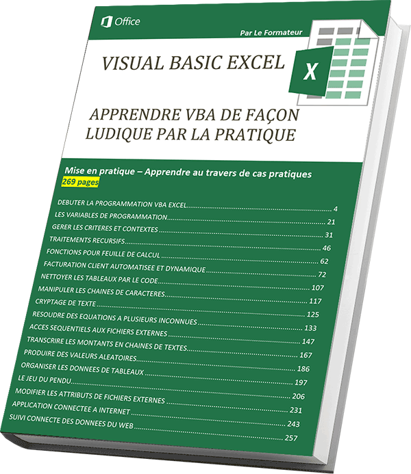 Téléchargement support de formation programmation VBA Excel