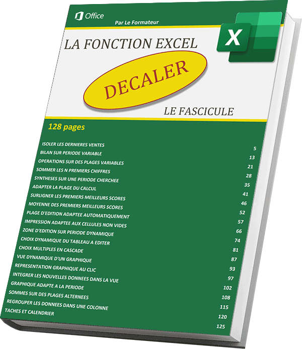 Le livre Excel pour tout savoir sur la fonction Decaler