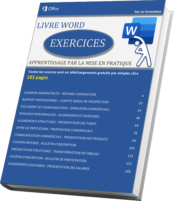 Livre numérique des exercices Word à télécharger en PDF