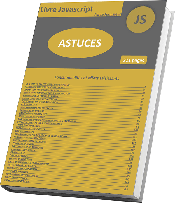 Livre des astuces Javascript à télécharger en PDF