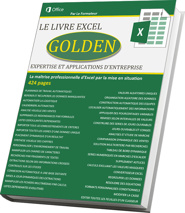 Livre numérique Excel Golden, expertise et applications professionnelles, à télécharger en PDF