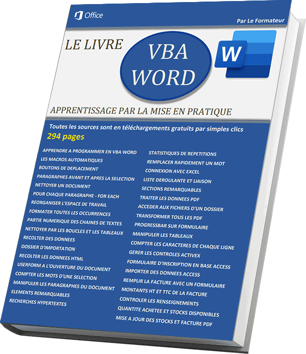 Le livre pour programmer en VBA Word